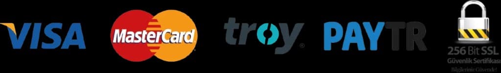 Visa, Mastercard, Troy, PayTR, 256 Bit SSL
